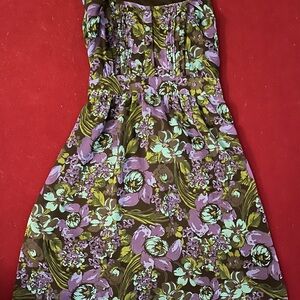 Loft Petites Ann Taylor Girls Floral Dress